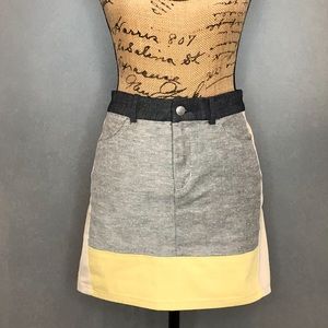 Joe’s Jeans Denim Color Block Mini Skirt Size 28